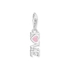 Thumbnail Image 1 of Thomas Sabo Ladies' Sterling Silver Pink Enamel Love Charm pendant
