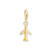 Thumbnail Image 1 of Thomas Sabo Ladies' Sterling Silver 18ct Gold Plated Yellow Airplane Charm Pendant