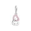 Thumbnail Image 1 of Thomas Sabo Ladies' Sterling Silver Pink Enamel Double Heart Charm Pendant