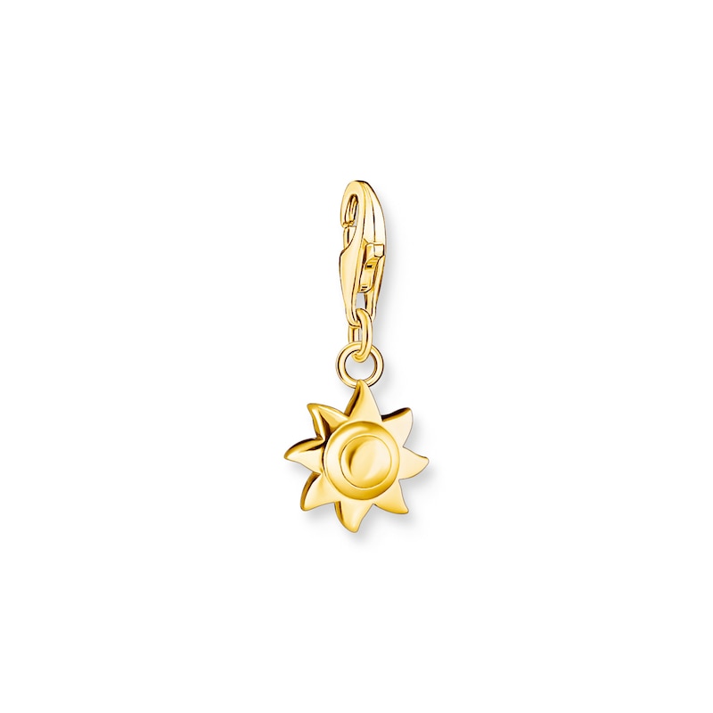 Main Image 1 of Thomas Sabo Ladies' Sterling Silver  18ct Gold Plated Yellow Sunburst Charm Pendant