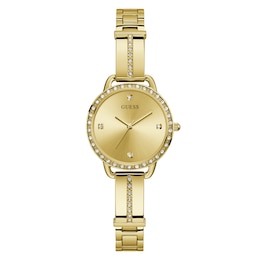 Guess Bellini Ladies' Gold Tone Semi Bangle Bracelet Watch