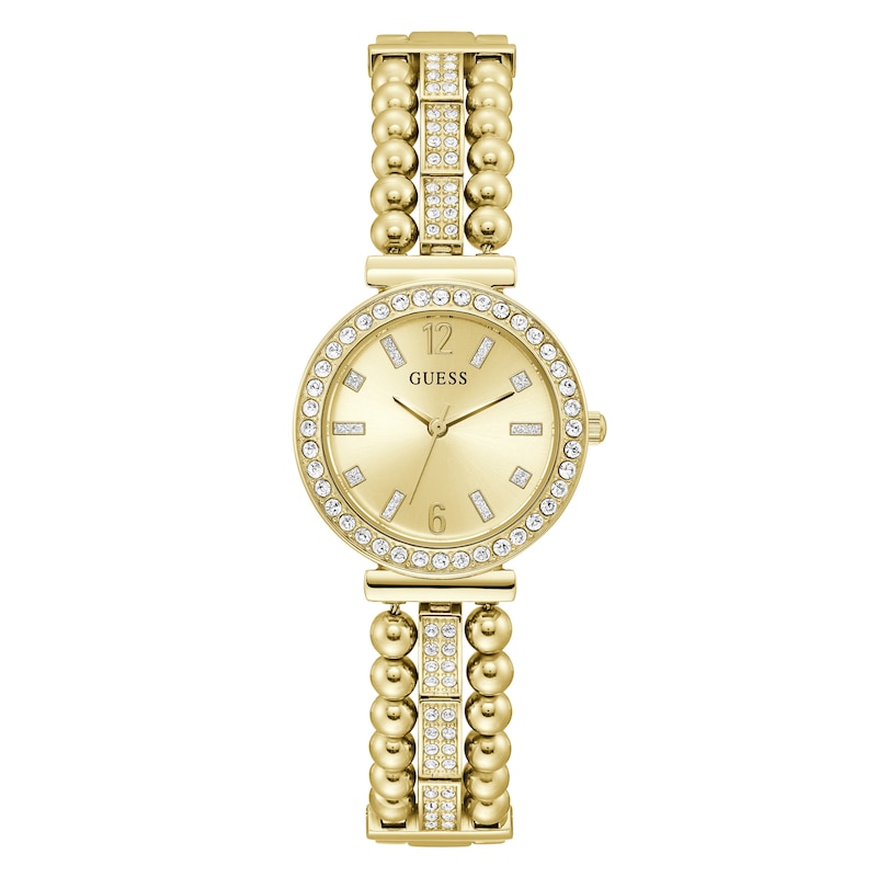 Main Image 1 of Guess Gala Ladies' Gold Tone Beaded Half Bangle Bracelet Watch