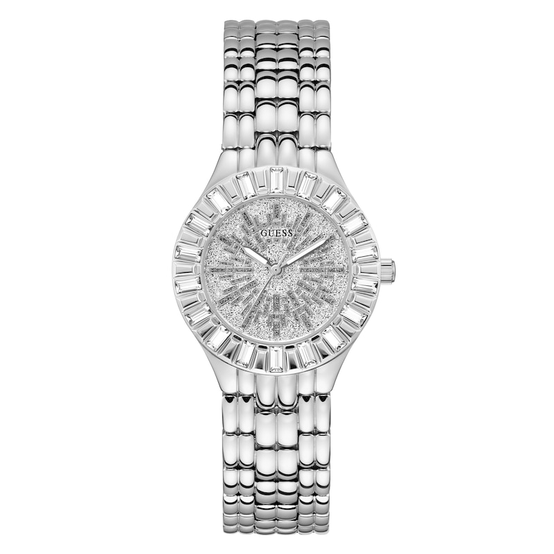 Main Image 1 of Guess Firework Ladies' Stone Set Bezel Stainless Steel Bracelet Watch