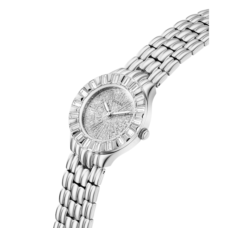 Main Image 5 of Guess Firework Ladies' Stone Set Bezel Stainless Steel Bracelet Watch