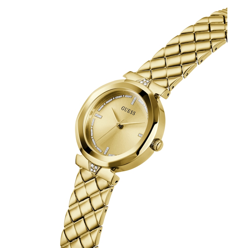 Main Image 5 of Guess Rumour Ladies' Gold Tone Patterned Half Bangle Watch