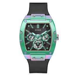 Guess Phoenix Men's Vibrant Green Chronograph Silicone Strap Watch