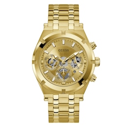 Guess Continental Men's Gold Tone Skeleton Chronograph Bracelet Watch