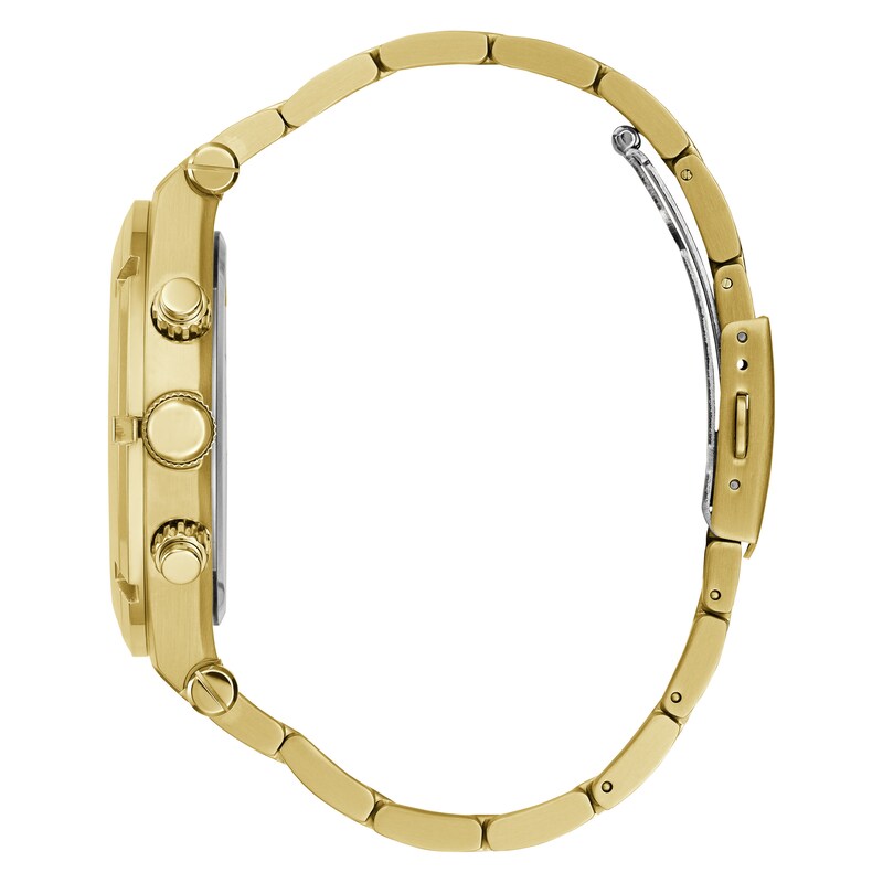 Main Image 2 of Guess Continental Men's Skeleton Chronograph Dial Gold Tone Bracelet Watch