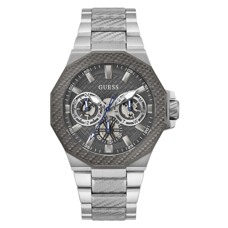Main Image 1 of Guess Indy Men's Grey Tone Stainless Steel Bracelet Watch