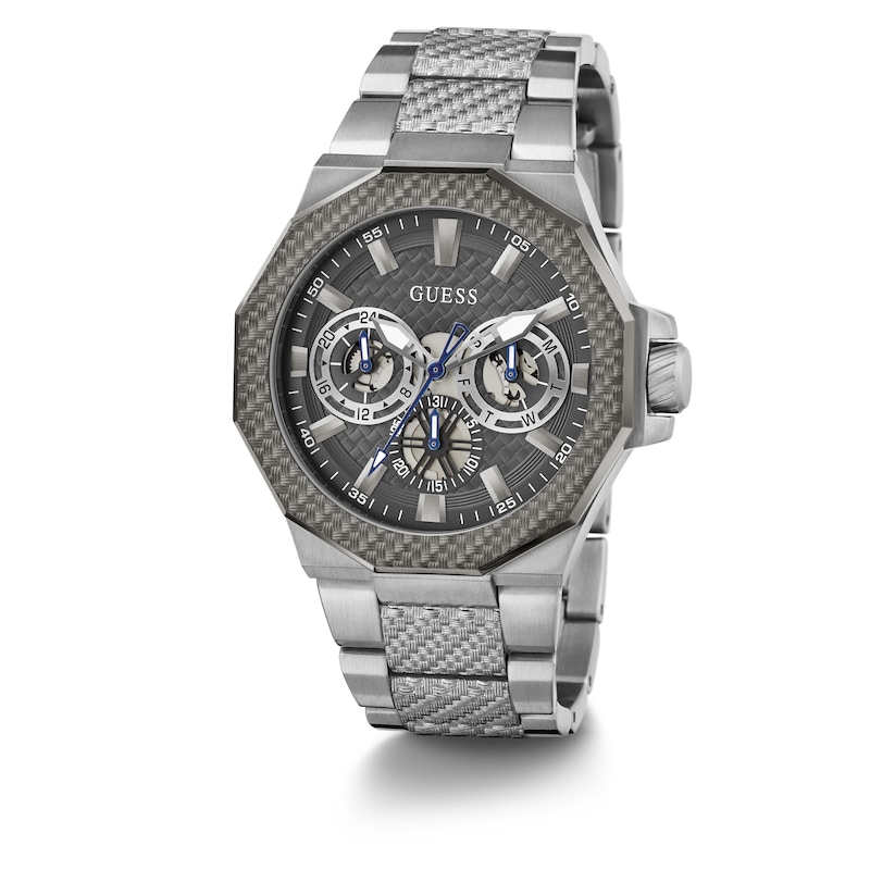 Main Image 4 of Guess Indy Men's Grey Tone Stainless Steel Bracelet Watch