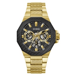 Guess Indy Men's Gold Tone Stainless Steel Bracelet Watch