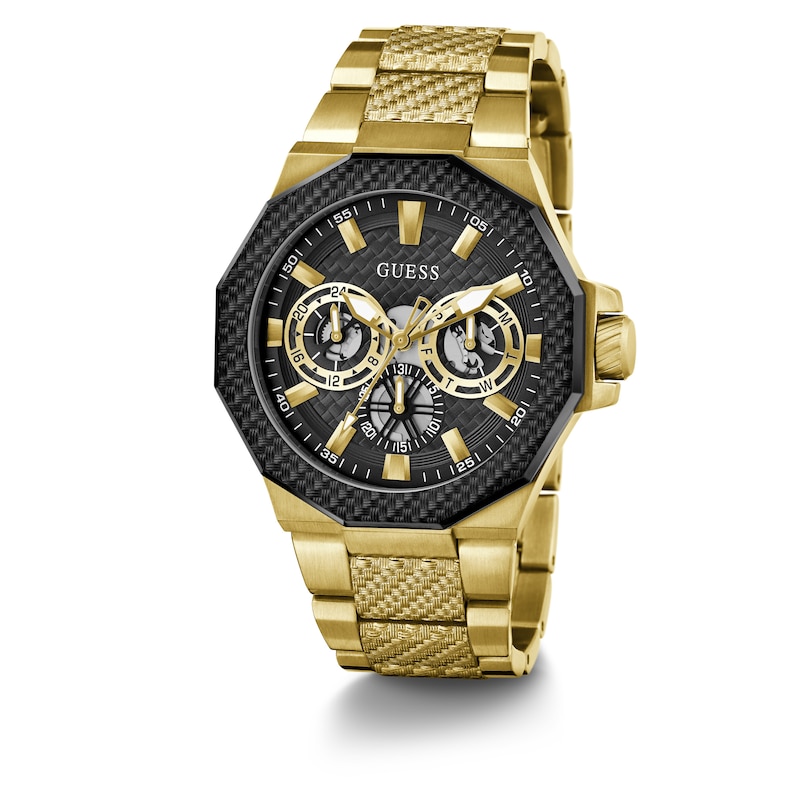 Main Image 4 of Guess Indy Men's Gold Tone Stainless Steel Bracelet Watch