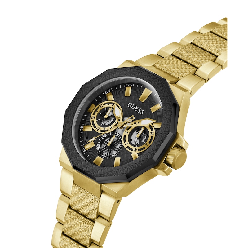 Main Image 5 of Guess Indy Men's Gold Tone Stainless Steel Bracelet Watch