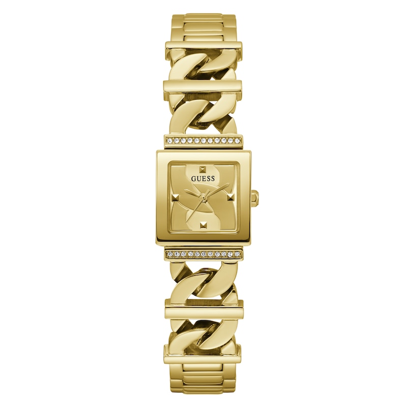 Main Image 1 of Guess Runaway Ladies' Gold Tone Half Curb Chain Bracelet Watch