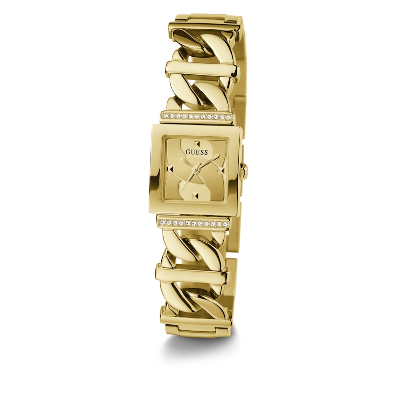 Main Image 4 of Guess Runaway Ladies' Gold Tone Half Curb Chain Bracelet Watch