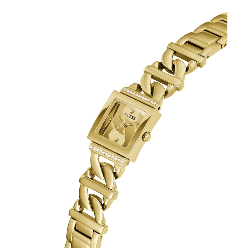 Main Image 5 of Guess Runaway Ladies' Gold Tone Half Curb Chain Bracelet Watch