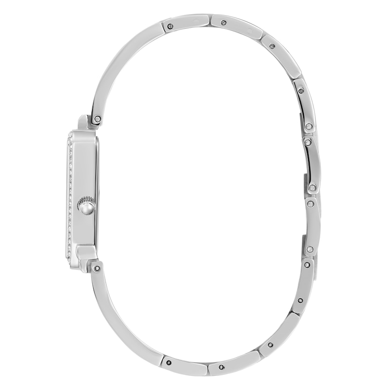 Main Image 2 of Guess Fame Ladies' Triangle Crystal Dial Silver Tone Stainless Steel Watch