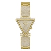Thumbnail Image 1 of Guess Fame Ladies' Triangle Crystal Dial Gold Tone Stainless Steel Watch