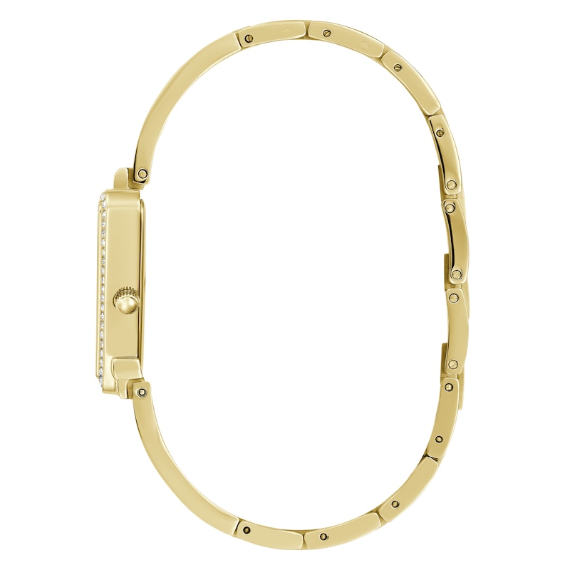 Main Image 2 of Guess Fame Ladies' Triangle Crystal Dial Gold Tone Stainless Steel Watch