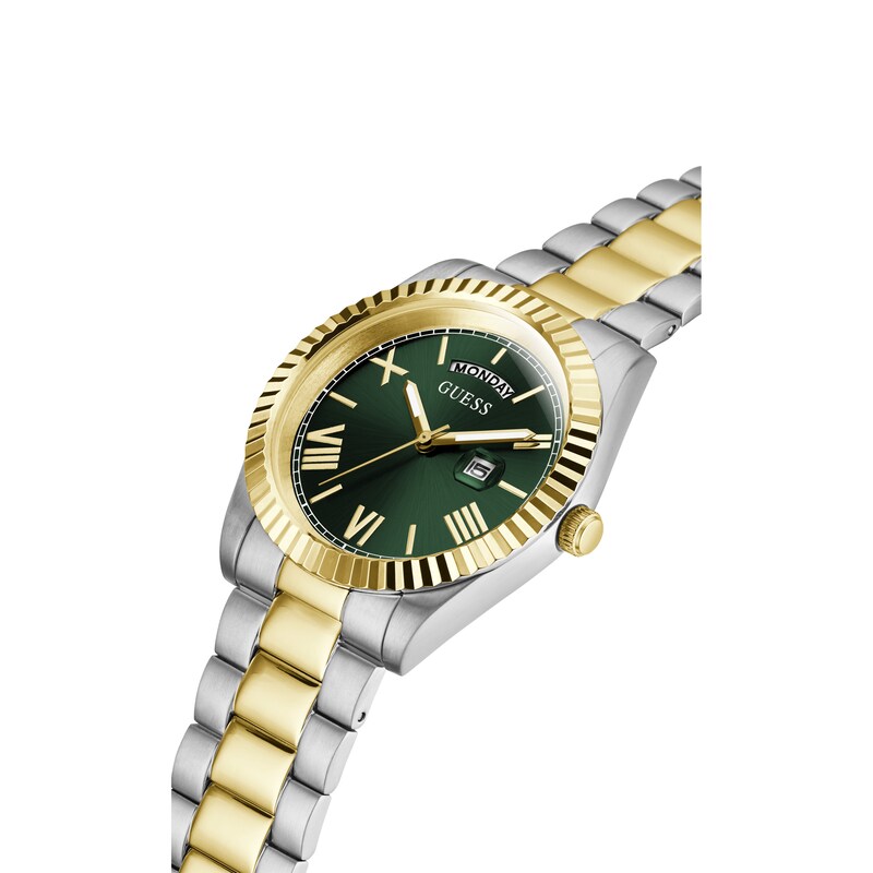 Main Image 5 of Guess Connoisseur Men's Green Dial Two Tone Stainless Steel Watch