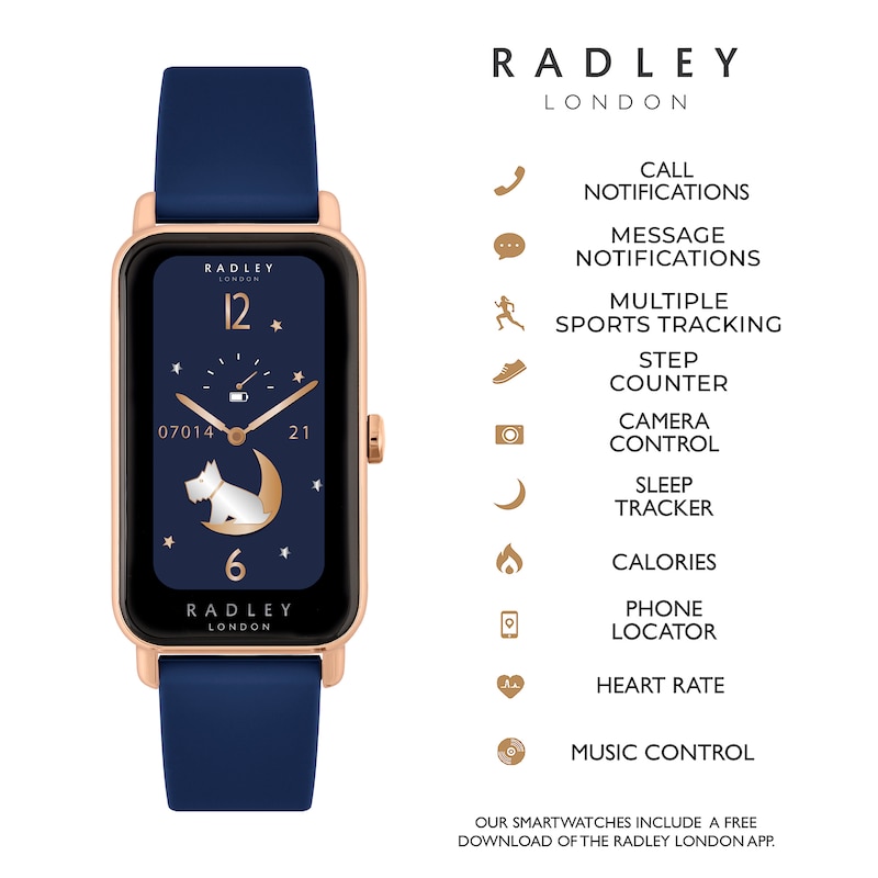 Radley Series 21 Ladies' Lozenge Navy Silicone Strap Watch