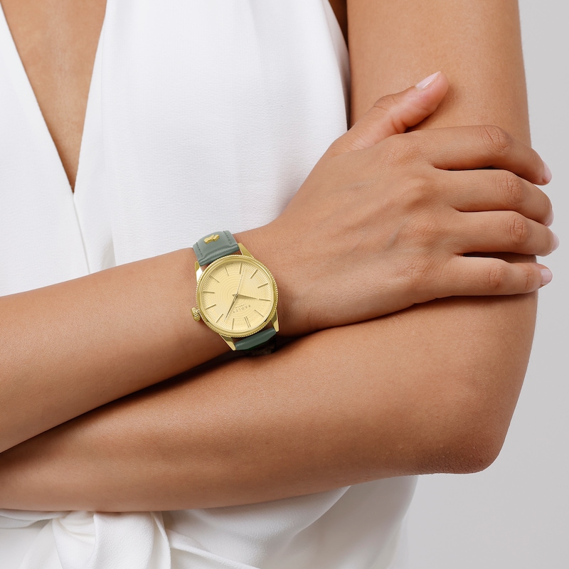 Main Image 2 of Radley Ladies' Coin Edge Bezel Dark Green Leather Strap Watch