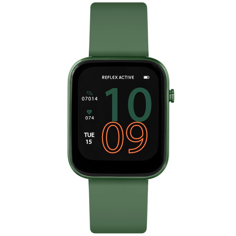 Main Image 1 of Reflex Active Series 12 Ladies' Dark Green Silicone Strap Smart Watch