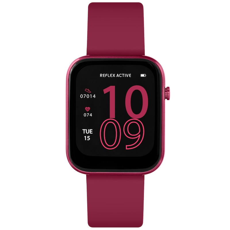 Main Image 1 of Reflex Active Series 12 Ladies' Berry Silicone Strap Smart Watch