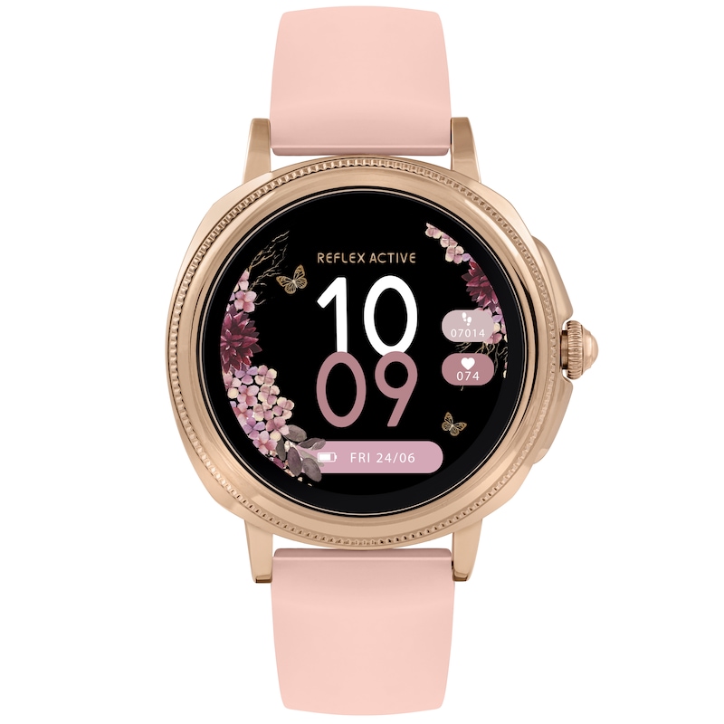 Reflex Active Series 26 Pink Silicone Strap Smart Watch