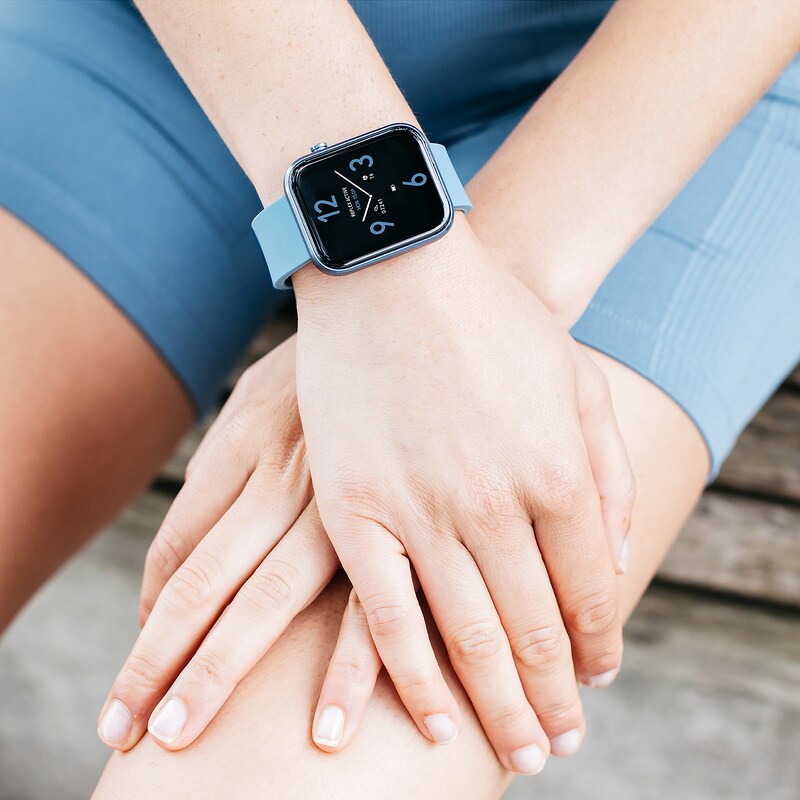 Main Image 5 of Reflex Active Series 12 Ladies' Denim Blue Silicone Strap Smart Watch