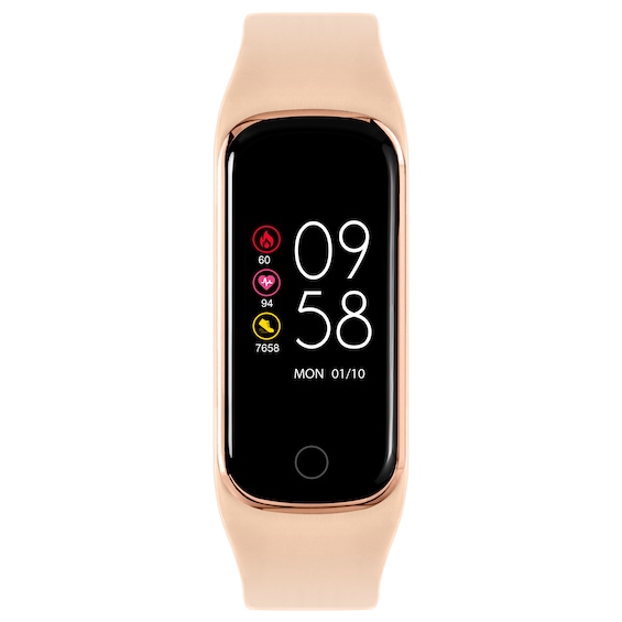 Reflex Active Series 8 Women's Activity Tracker Nude Silicone Strap Watch