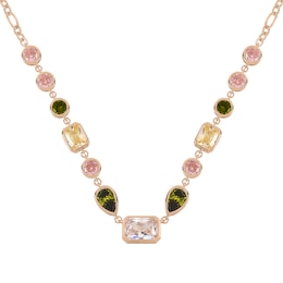 Radley Ladies' Tulip Street 18ct Rose Gold Plated Multi Shaped Czech Stone Necklace