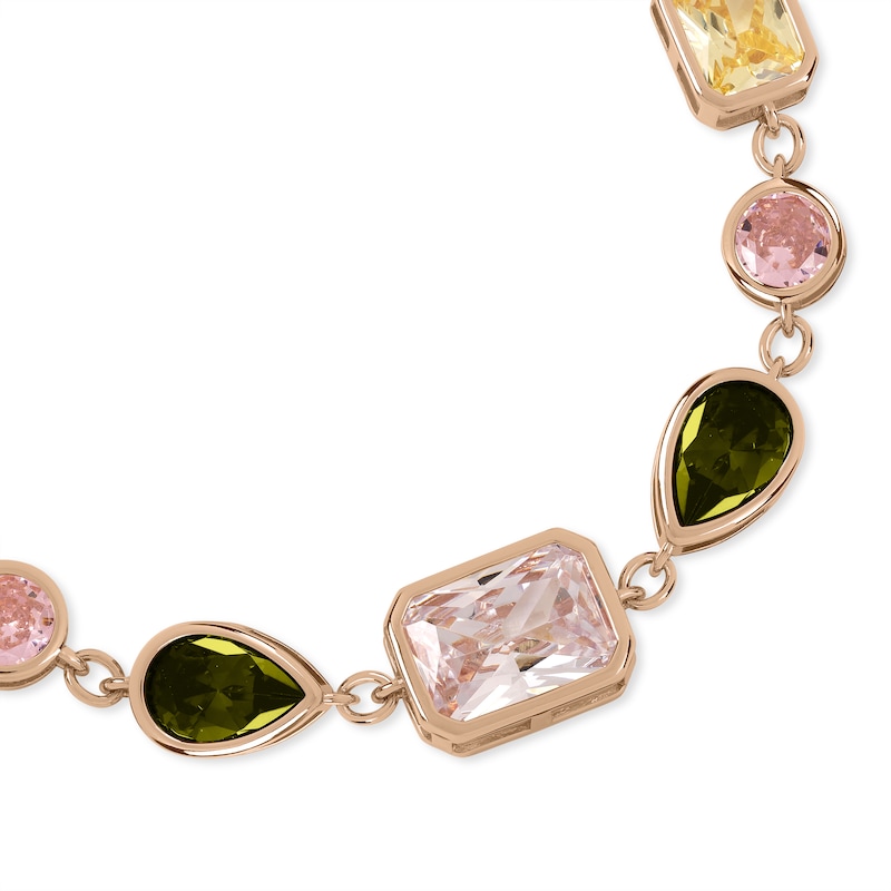 Main Image 2 of Radley Ladies' Tulip Street 18ct Rose Gold Plated Multi Shaped Czech Stone Necklace