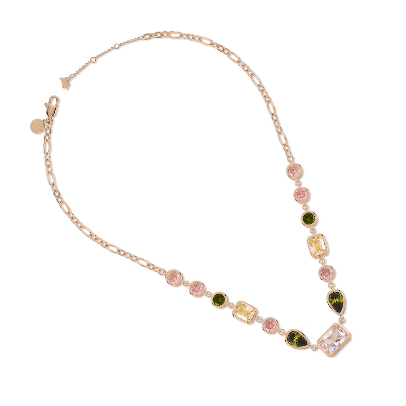 Radley Ladies' Tulip Street 18ct Rose Gold Plated Multi Shaped Czech Stone Necklace