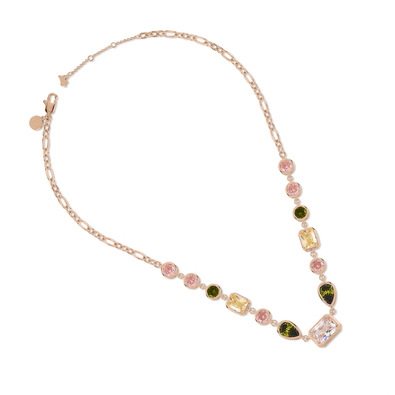 Main Image 3 of Radley Ladies' Tulip Street 18ct Rose Gold Plated Multi Shaped Czech Stone Necklace