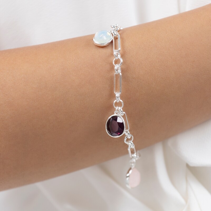 Main Image 3 of Radley Ladies' Tulip Street Silver Plated Stone Charm Bracelet