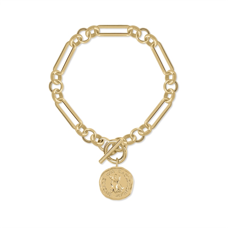 Radley Ladies' Signature Penny Gold Tone Plated Hammered Penny Bracelet