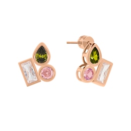 Radley Ladies' Tulip Street 18ct Rose Gold Plated Multi Shaped Czech Stone Earrings