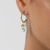 Thumbnail Image 2 of Radley Ladies' Sloane Square 18ct Gold Plated Moon Stone Jumping Dog Hoop Earrings