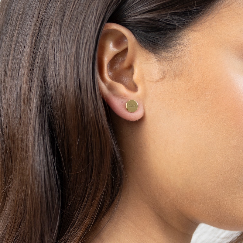 Main Image 3 of Radley Ladies' Dukes Place 18ct Gold Plated Round Disc & Green Malachite Coloured Resin Jumping Dog Earring Set