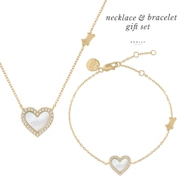 Radley Ladies' Gold Tone Heart Bracelet And Necklace Set