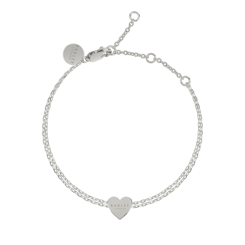 Main Image 3 of Radley Ladies' Silver Tone Heart Bracelet And Earring Set