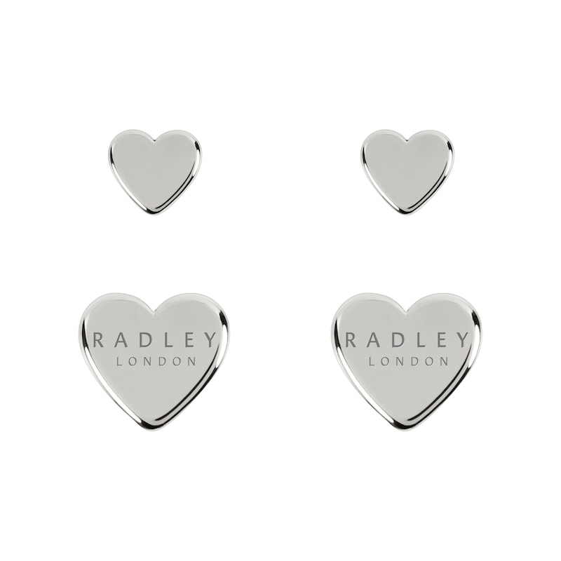 Main Image 4 of Radley Ladies' Silver Tone Heart Bracelet And Earring Set