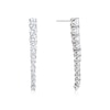 Thumbnail Image 0 of Emmy London Platinum Plated Sterling Silver Round Cubic Zirconia Graduated Drop Earrings