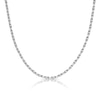 Thumbnail Image 0 of Emmy London Platinum Plated Sterling Silver Round and Baguette-Shaped Cubic Zirconia Tennis Necklace