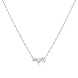 The Forever Diamond Sterling Silver 0.25ct Diamond 3 Stone Necklace