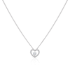 Thumbnail Image 1 of The Forever Diamond Sterling Silver 0.15ct Diamond Heart Necklace