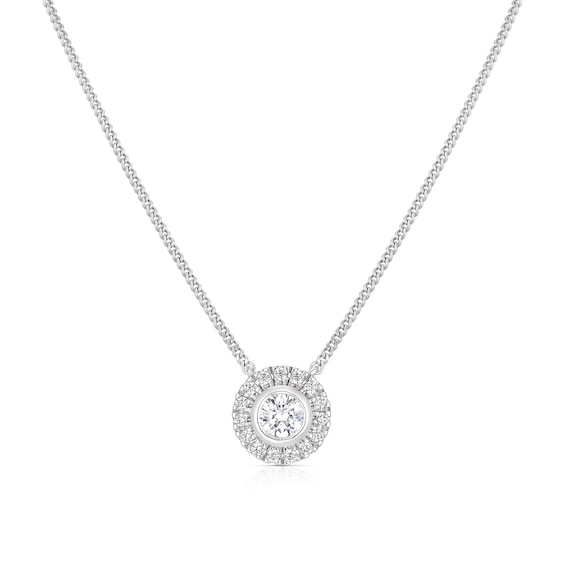 The Forever Diamond Sterling Silver 0.25ct Diamond Round Hal