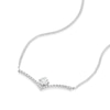Thumbnail Image 1 of The Forever Diamond Sterling Silver 0.25ct Diamond V Bar Necklace