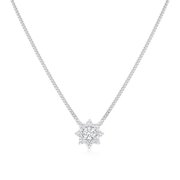 The Forever Diamond Sterling Silver 0.20ct Diamond Cluster Necklace